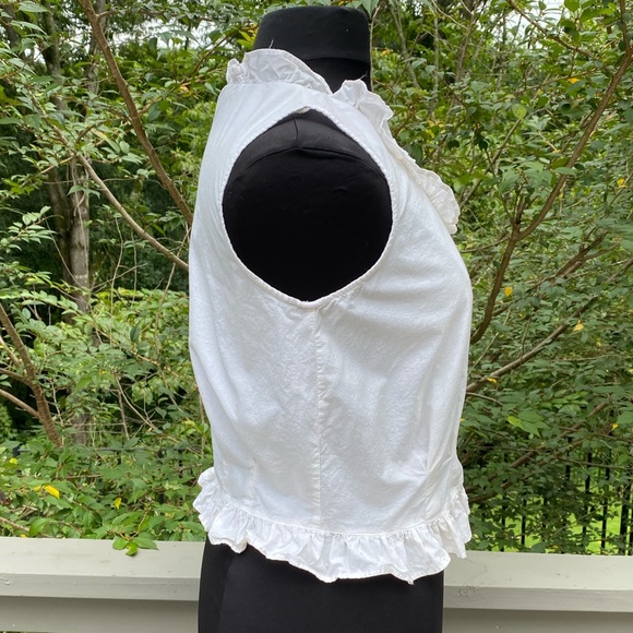 Vintage 90s Ruffle Cottagecore Romantic Blouse - Picture 3 of 8